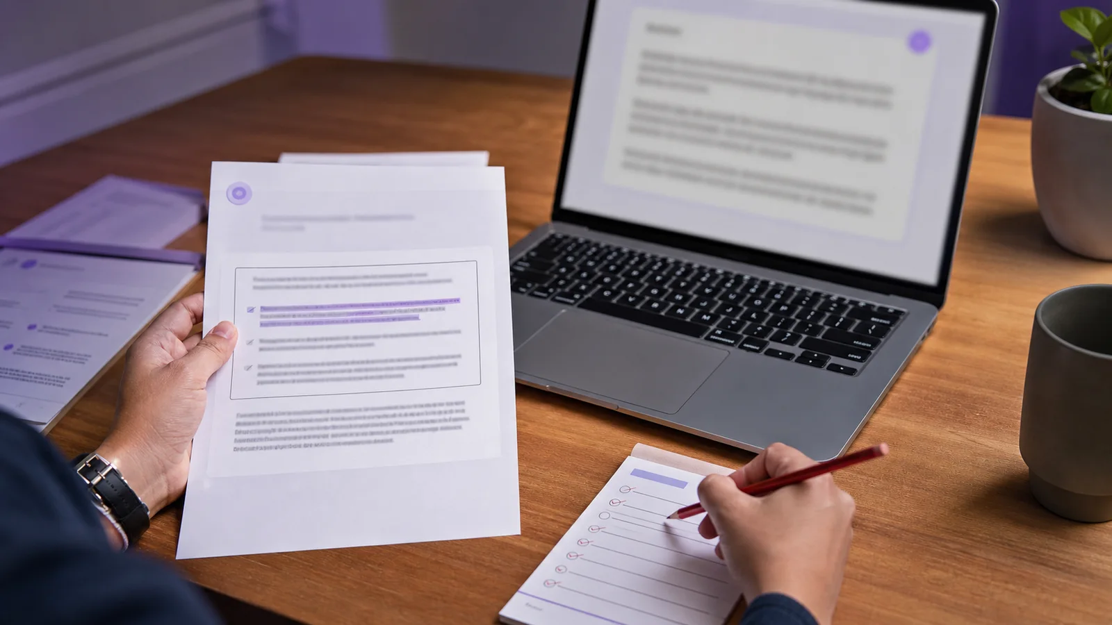 A sales operator checks an outreach draft against source notes before approving it.
